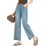 Risen Jeans Straight-Leg Washed Ankle Jeans