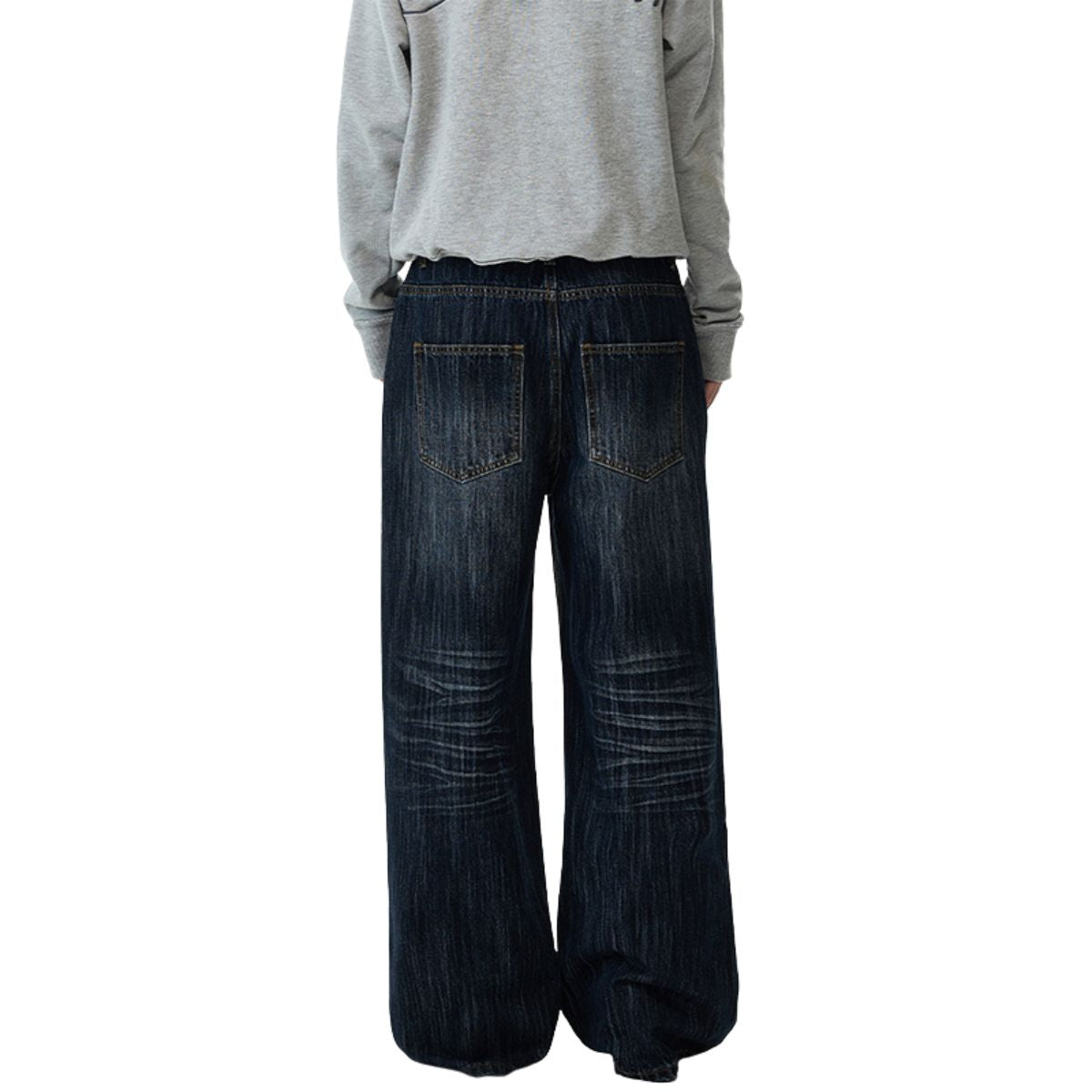 Vintage Slub Denim Wide Leg Jeans