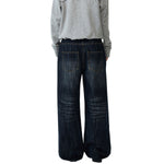 Vintage Slub Denim Wide Leg Jeans