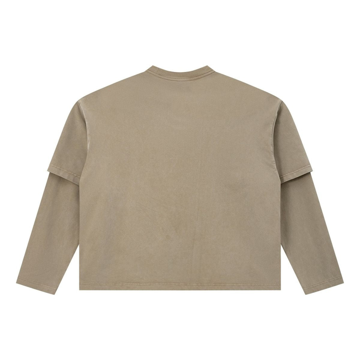 Vintage Snow‑Washed Relaxed Two‑Piece Sleeve Long Sleeve T‑Shirt