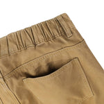 Deconstructed Washed Solid Pleated Panel Multi-Pocket Cargo Pants