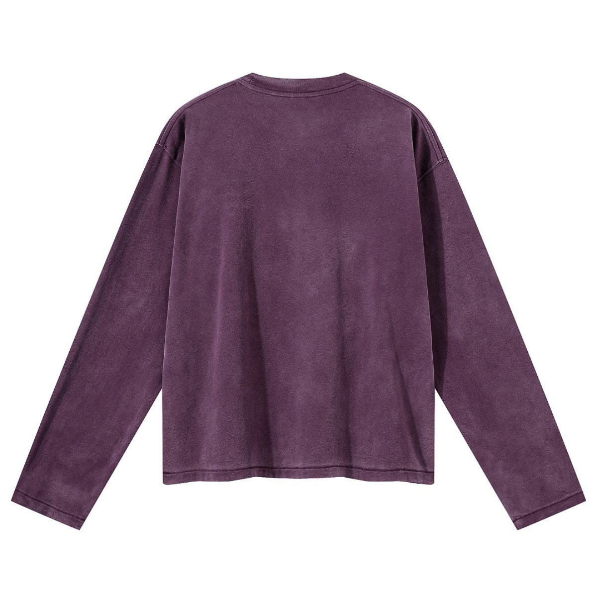 Whisker Wash Frayed Soft Brushed Vintage Long Sleeve Tee
