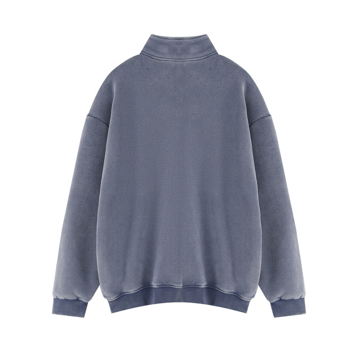 Heavyweight Washed Fleece Stand Collar Zip Sweatshirt