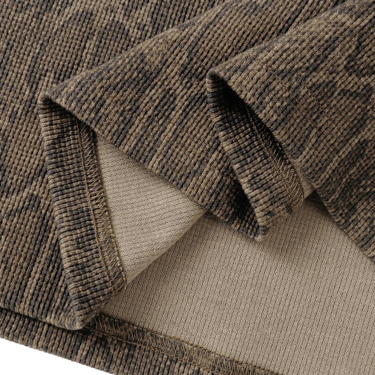 Vintage Snake Texture Waffle Long-Sleeve T-Shirt