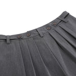 Vintage Pleated Wide Leg Cropped Trousers