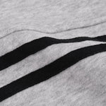 Snow Wash Broken-Seam Color Contrast Webbing Fleece Hoodie