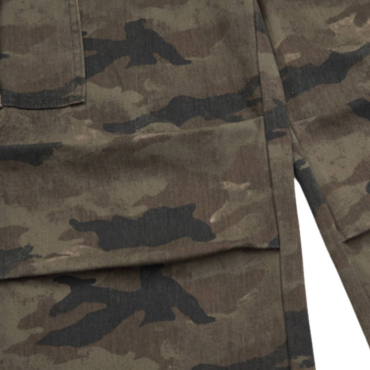Vintage Camo Heavy Wash Relaxed Cargo Pants