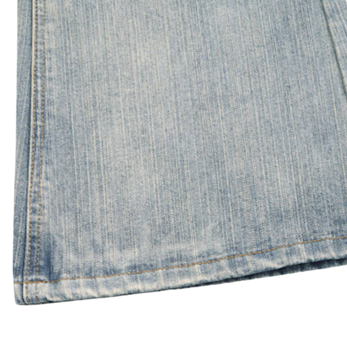 Gradient Washed High Rise Curved Leg Loose Wide Leg Denim Jeans