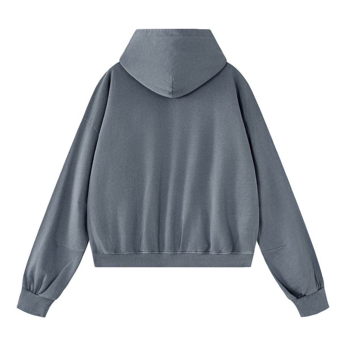 Vintage Washed Cotton Double‑Zip Hoodie
