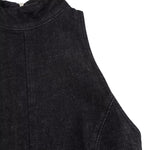 Falda vaquera con bordado de perlas y lavado vintage