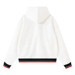 Color‑Block Ribbed Loose Warm Hoodie