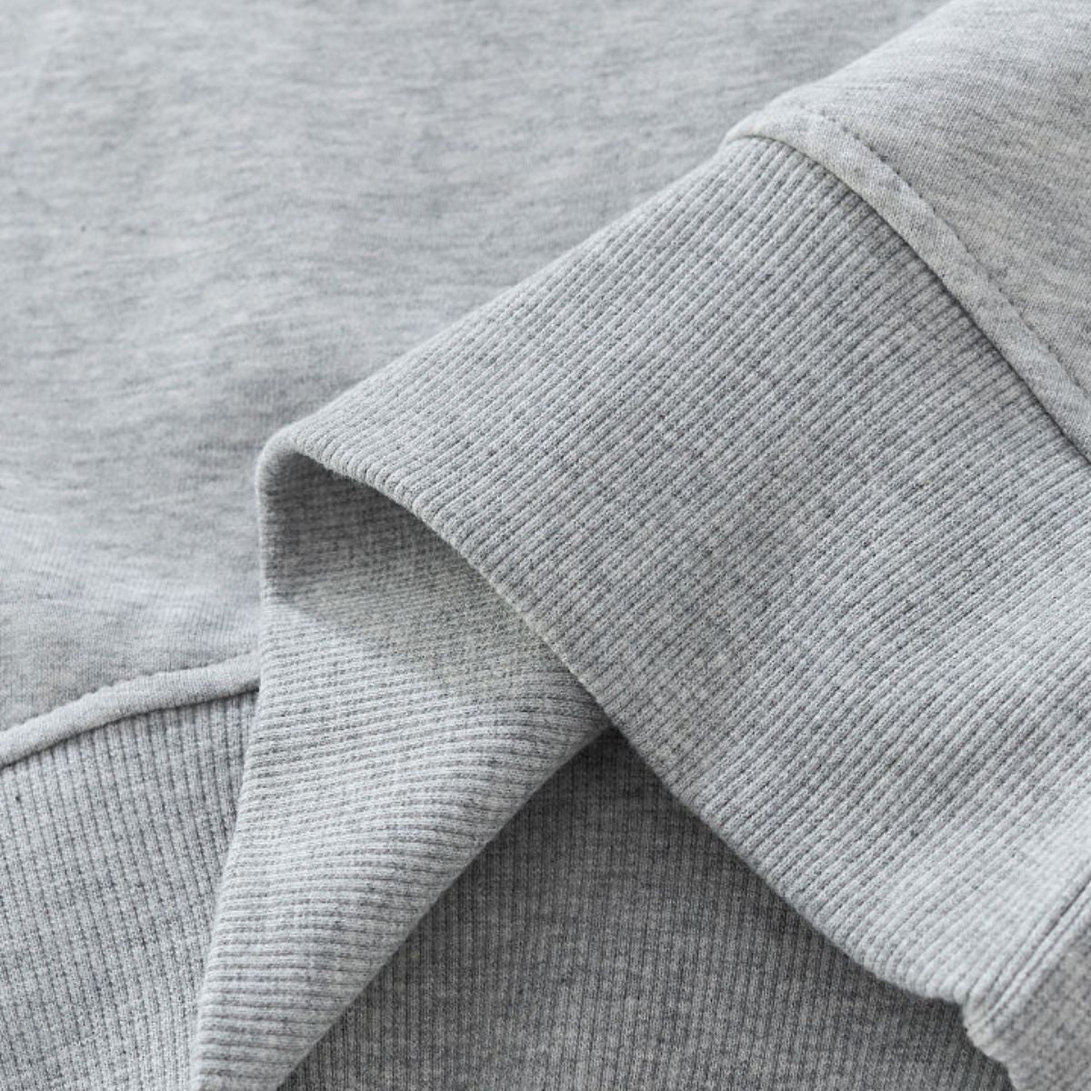 Mock Neck Drop Shoulder Sweatshirt Loose Sleeve Curved Hem