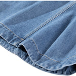 Women's Denim Bow Strappy Mini Dress