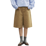 Women's Solid Color Bermuda Denim Shorts