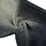 Washed Whiskering Micro Flare Vintage Denim Jeans