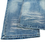 3D Washed Wide Leg Jeans