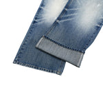 Vintage Splash Paint Washed Whisker Denim Pants