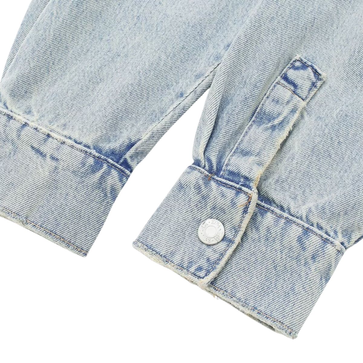 Vestido midi vaquero sin mangas con botones y aberturas en la parte delantera