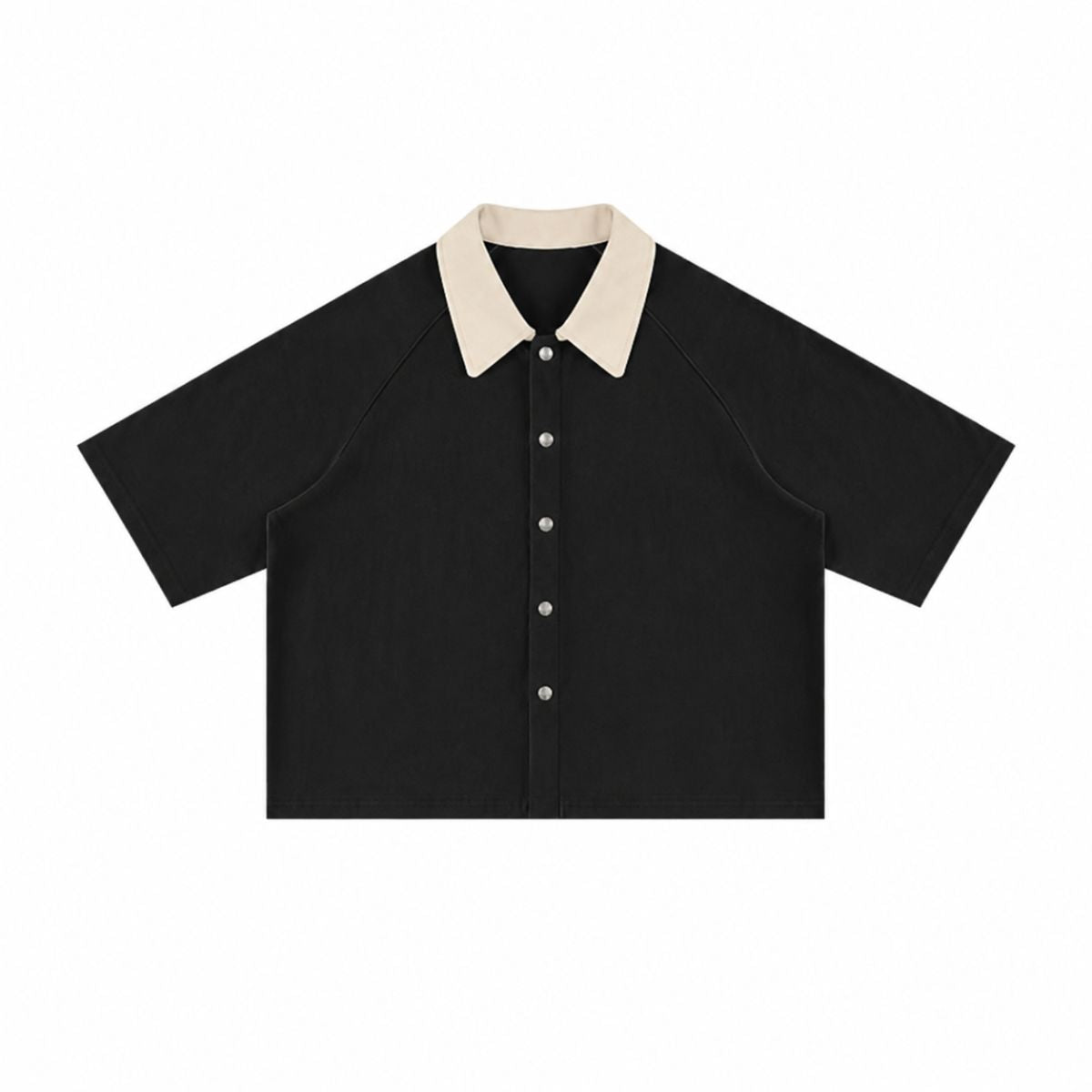 Vintage Washed Colorblock Relaxed Fit Polo T-Shirt