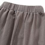 Vintage Washed Ruched Flared Casual Pants