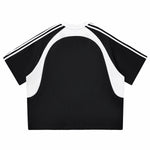 Raglan Sleeve Mesh Panel Sporty Tee