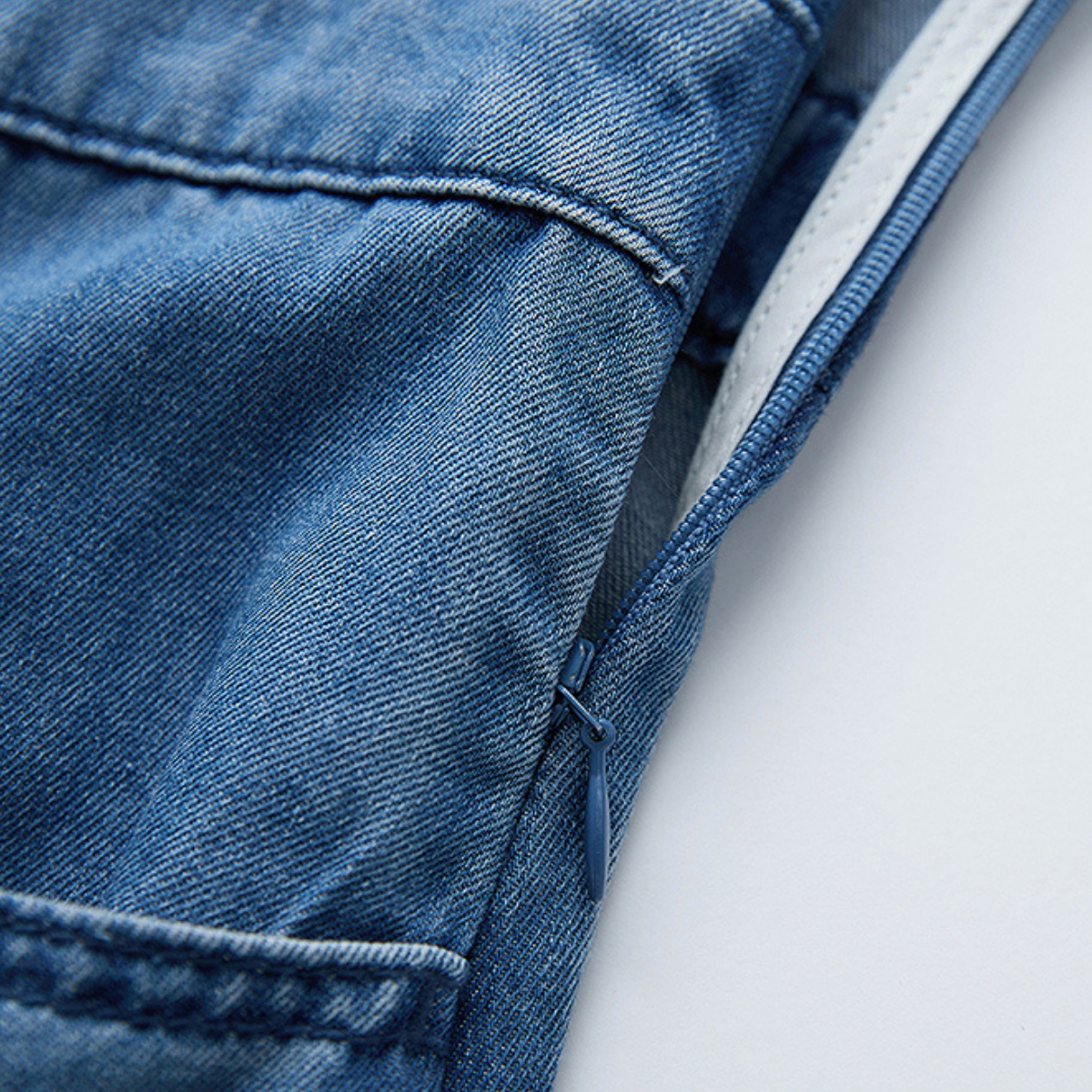 Spaghetti Strap Tiered Denim Midi Dress