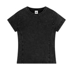 Snow Washed Peruvian Cotton Slim Fit Y2K Tee
