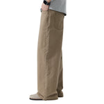 Button Fly Relaxed Fit Baggy Straight Leg Vintage Work Pants