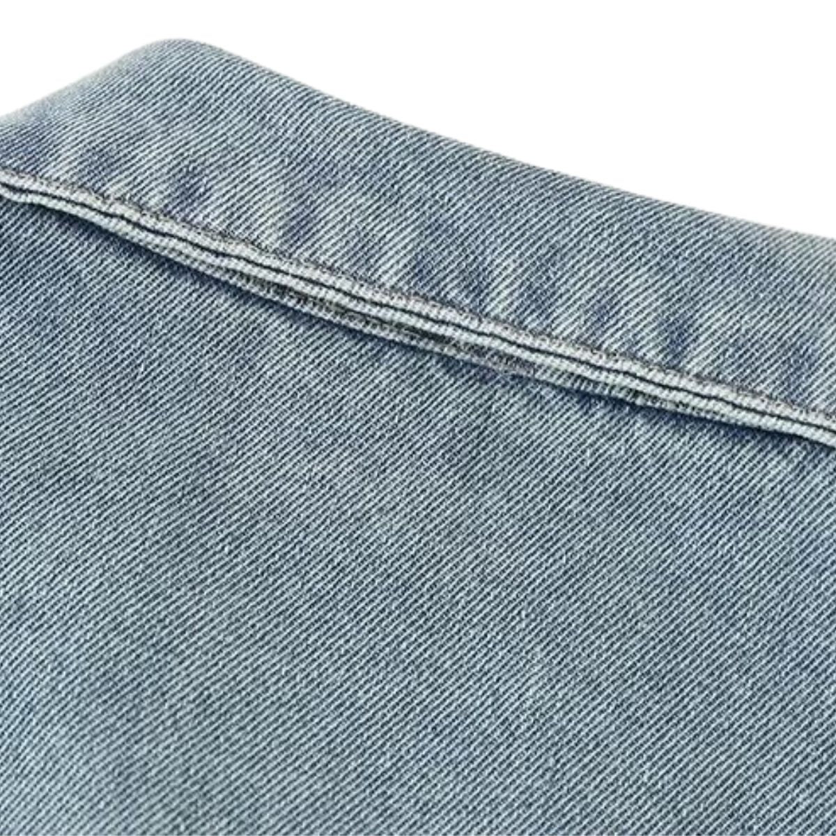 Shorts vaqueros con mariposas bordadas y adornados con perlas