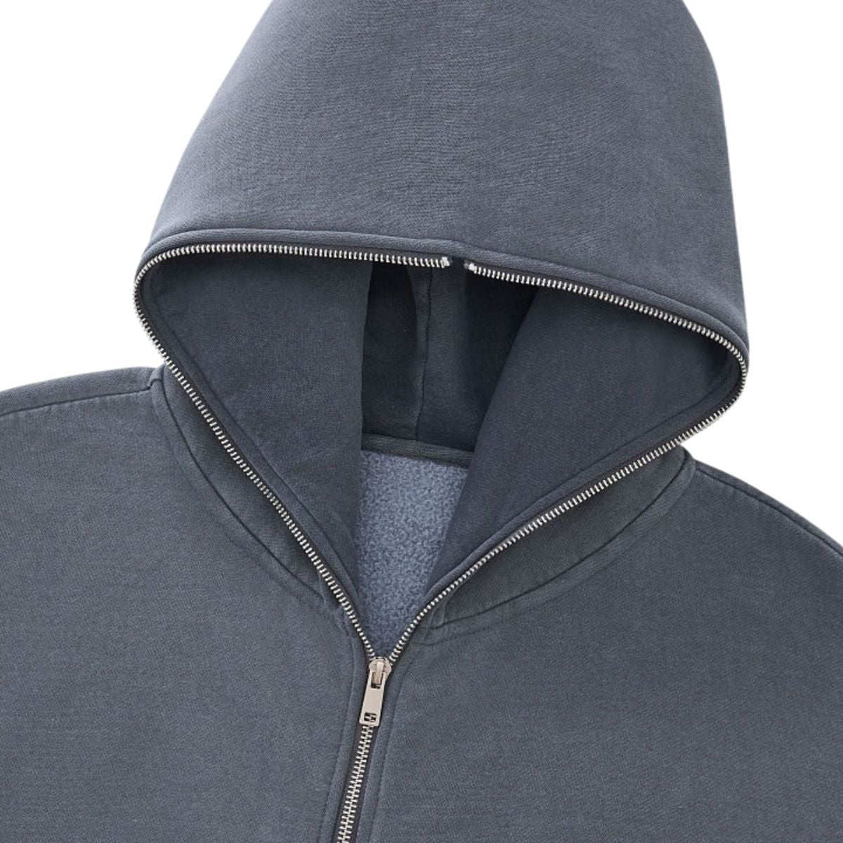 Vintage Washed Boxy Full Zip Hoodie Jacket