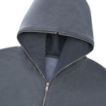 Vintage Washed Boxy Full Zip Hoodie Jacket