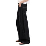 Vintage Washed Paneled Barrel-Leg Baggy Jeans