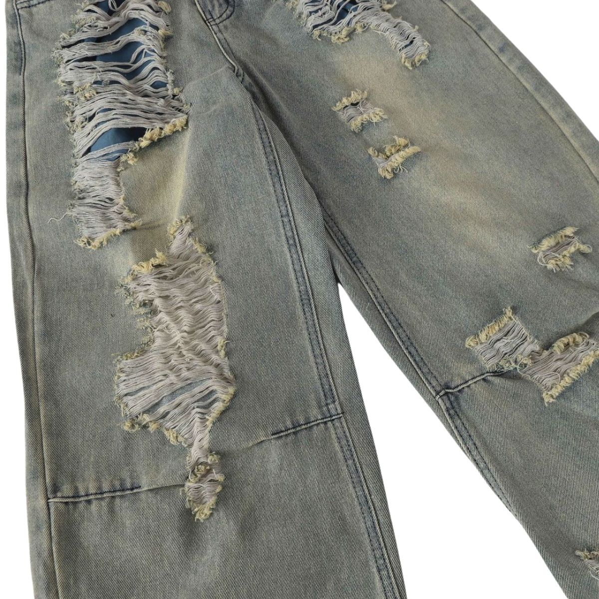 Smoke Rise Heavy Ripped Vintage Washed Jeans