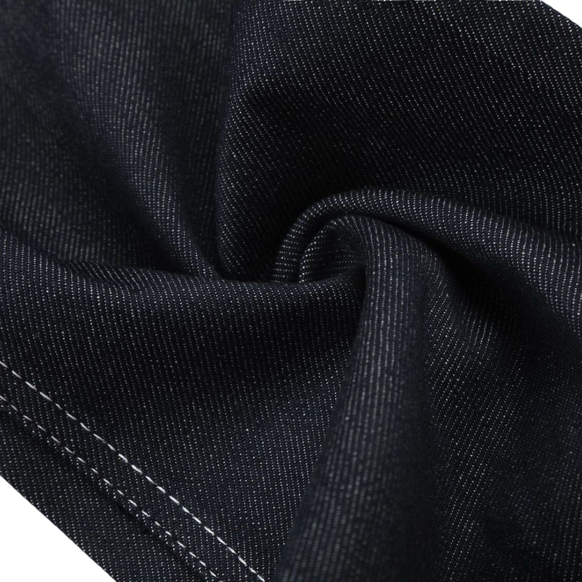 Paneled Pocket Decor Relaxed Raw Denim Jeans
