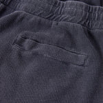 West Coast Waffle Double Waistband Snow Washed Distressed Shorts