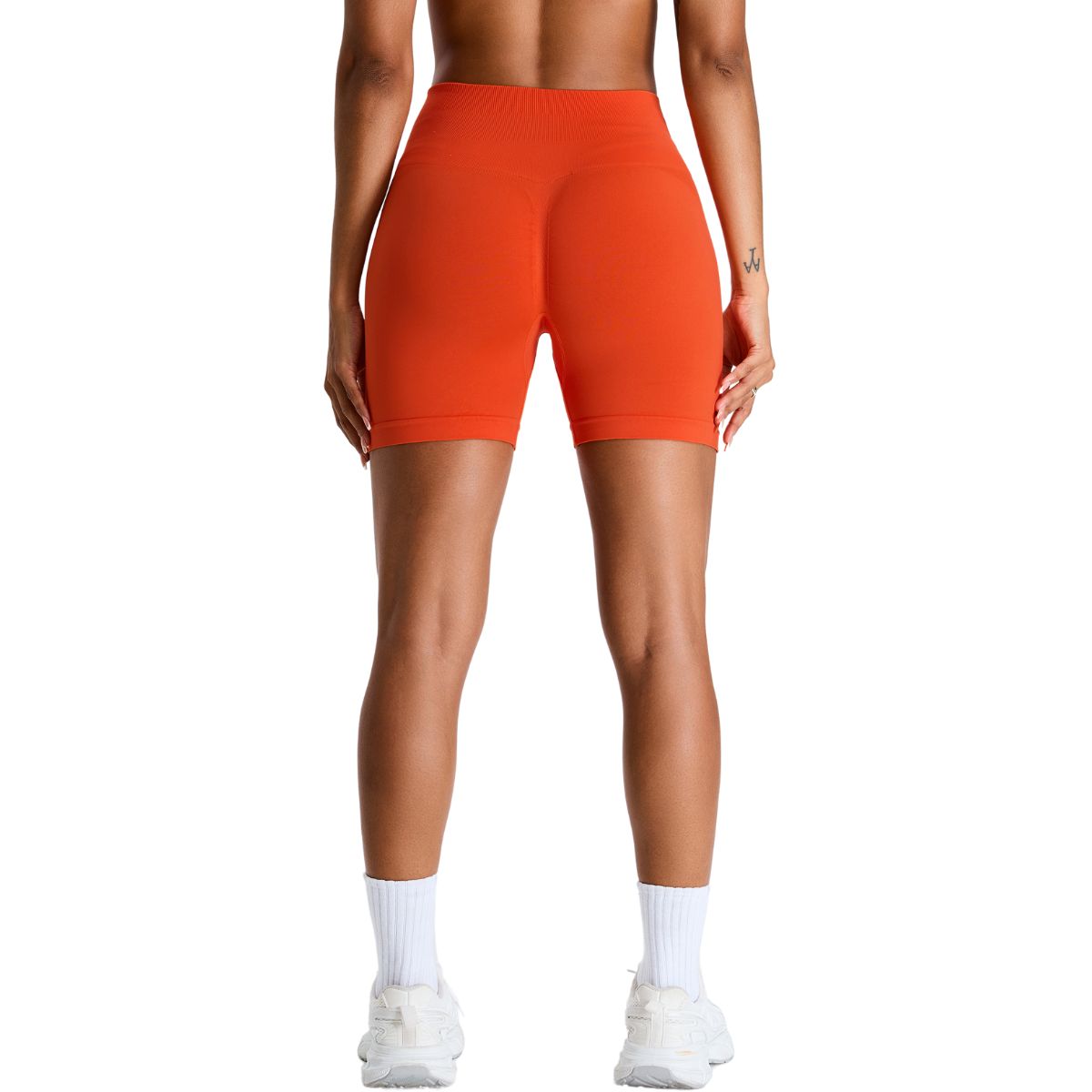 Pantalones cortos de running de tiro alto sin costuras