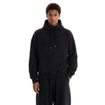 Heavyweight Drop‑Shoulder Relaxed Fit Drawstring Funnel Neck Sweatshirt