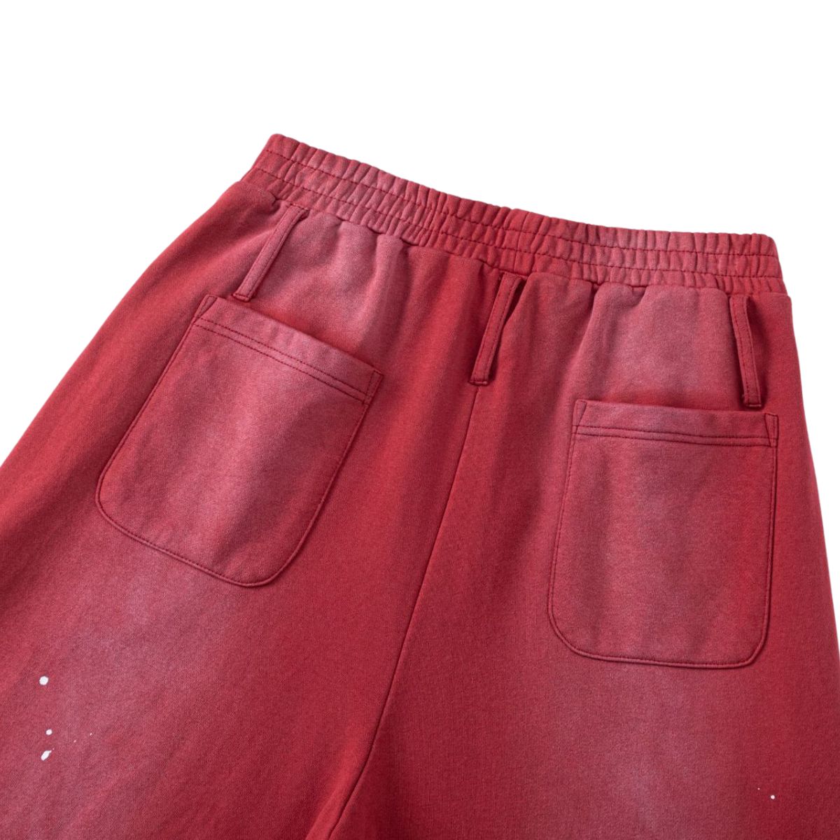 Dirty Washed Tie-Dye Splatter Print Relaxed Straight Leg Pants