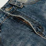 Distressed Paint Splatter High Waist Wide Leg Jeans