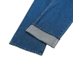 Old Money Style Dark Blue Straight‑Leg Vintage Denim Jeans