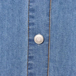 Vestido midi vaquero sin mangas con botones y aberturas en la parte delantera