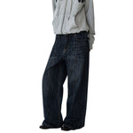Vintage Slub Denim Wide Leg Jeans