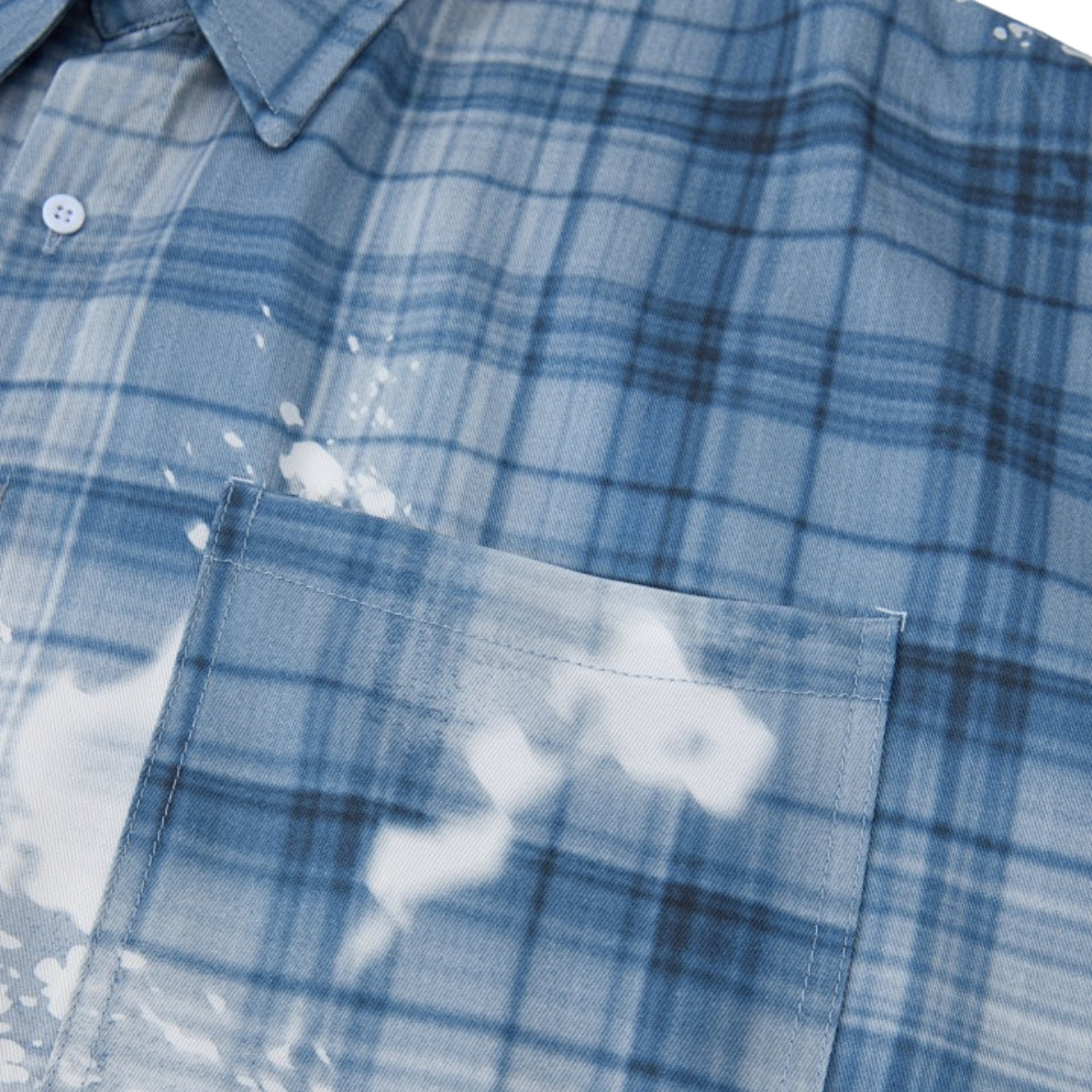 Heavyweight Distressed Plaid Box Polo Shirt 7.0oz