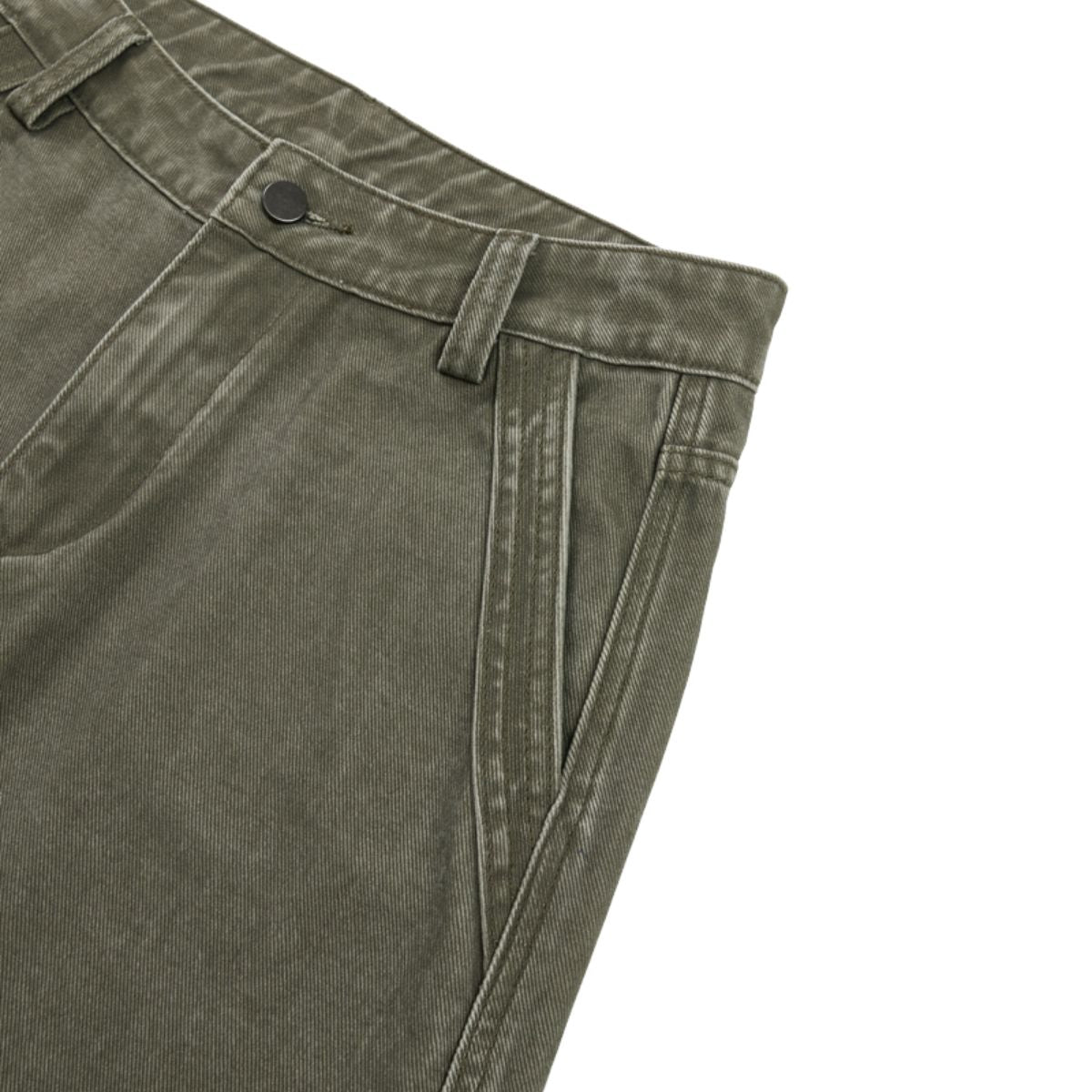 Vintage Washed Seam‑Detail Wide Leg Trousers
