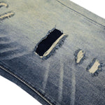 Vintage Washed Distressed Flare Jeans