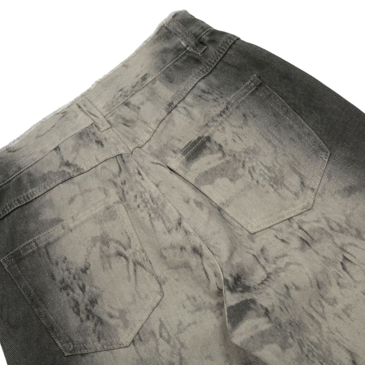 Smoke Rise Vintage Wash Raw Hem Straight-Leg Jeans