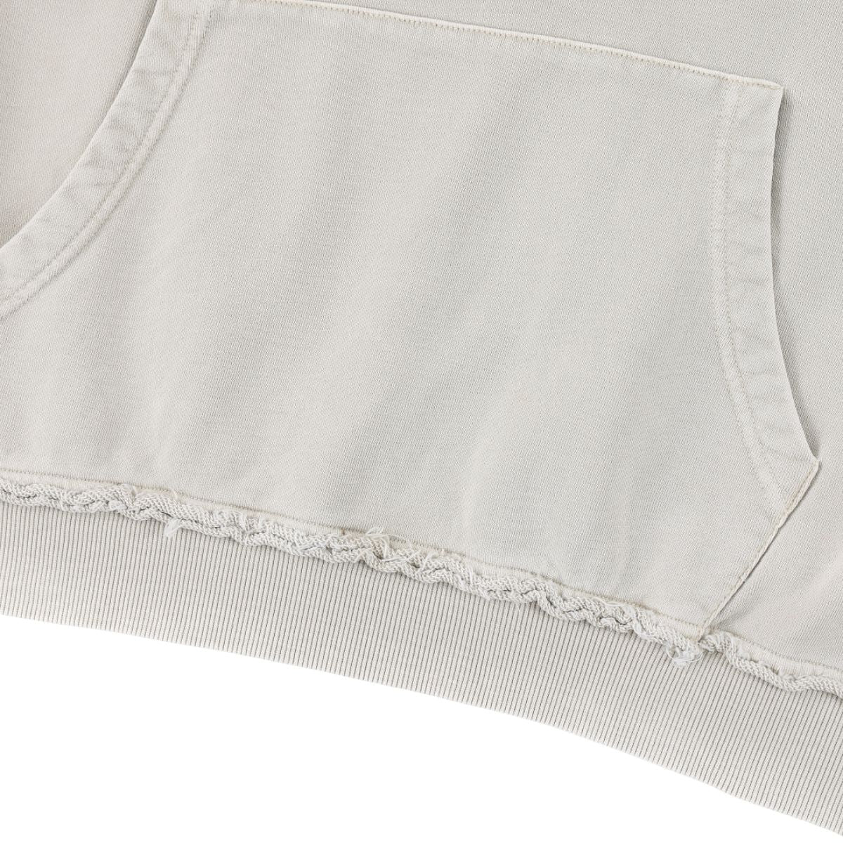 Loose Crew Neck Raw Edge Washed Sweatshirt