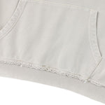 Loose Crew Neck Raw Edge Washed Sweatshirt