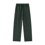 Heavyweight Cotton Washed Distressed Terry Wide‑Leg Pants