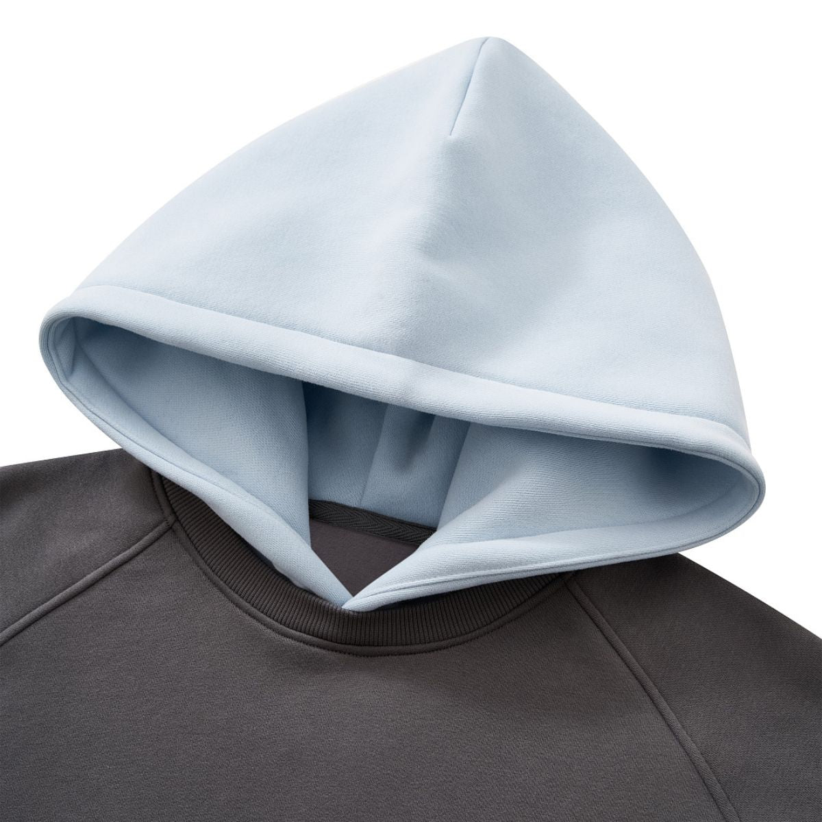 Color‑Blocked Fleece Lined Raglan Retro Loose Hoodie